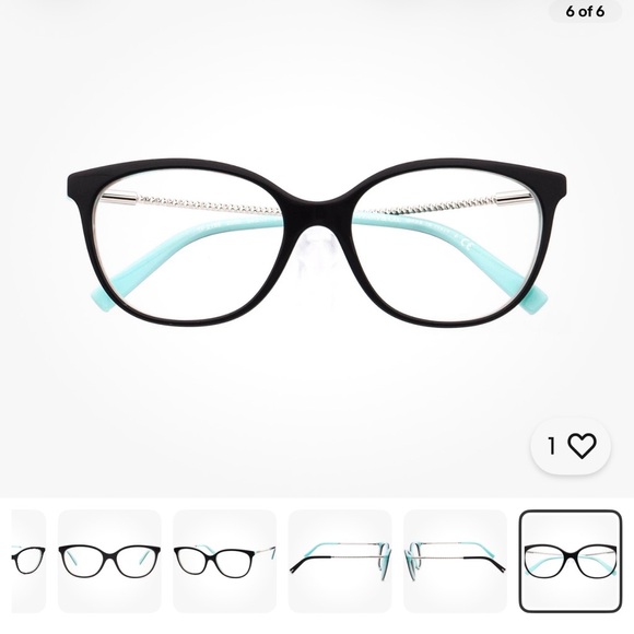 Tiffany & Co. Black Frames with Aqua Highlights